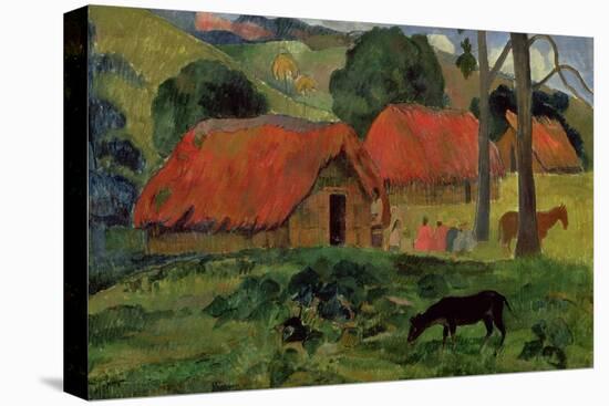 Landscape with a Dog in Front of a Shed, 1892-Paul Gauguin-Stretched Canvas