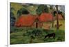 Landscape with a Dog in Front of a Shed, 1892-Paul Gauguin-Framed Giclee Print