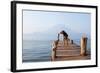 Landscape with a Dog on a Pier by the Lake.-Tati Nova photo Mexico-Framed Photographic Print