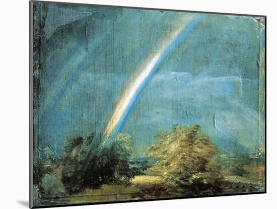 Landscape with a Double Rainbow, 1812-John Constable-Mounted Giclee Print