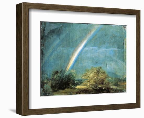 Landscape with a Double Rainbow, 1812-John Constable-Framed Giclee Print