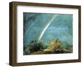 Landscape with a Double Rainbow, 1812-John Constable-Framed Giclee Print