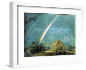 Landscape with a Double Rainbow, 1812-John Constable-Framed Giclee Print