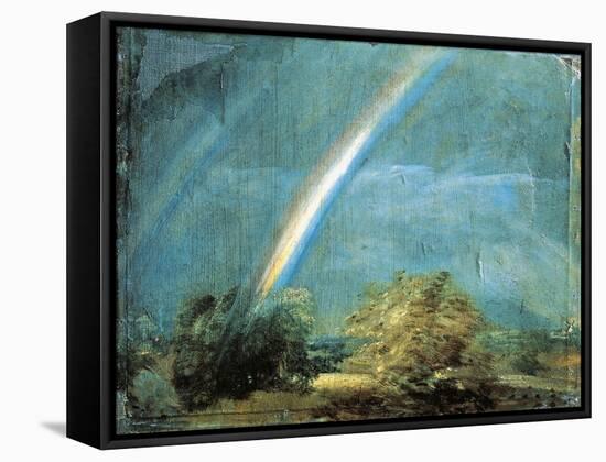 Landscape with a Double Rainbow, 1812-John Constable-Framed Stretched Canvas