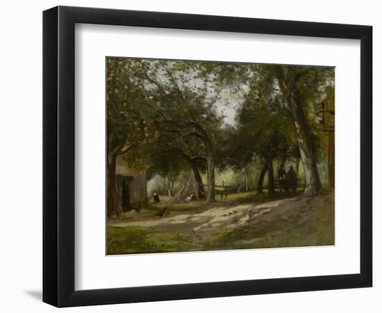 Landscape with a Farmyard, 1830-Adolphe-felix Cals-Framed Giclee Print