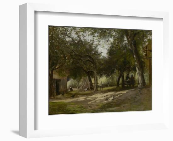 Landscape with a Farmyard, 1830-Adolphe-felix Cals-Framed Giclee Print