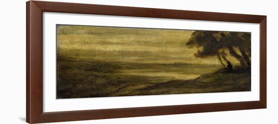 Landscape with a Figure, C. 1860-Honore Daumier-Framed Giclee Print