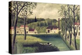 Landscape with a Fisherman, After 1886-Henri Rousseau-Stretched Canvas