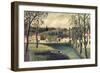 Landscape with a Fisherman, After 1886-Henri Rousseau-Framed Giclee Print