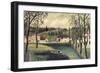 Landscape with a Fisherman, After 1886-Henri Rousseau-Framed Giclee Print