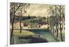 Landscape with a Fisherman, After 1886-Henri Rousseau-Framed Giclee Print