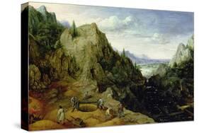 Landscape with a Foundry, 1595-Lucas van Valckenborch-Stretched Canvas