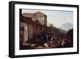 Landscape with a Goatherd, C.1650-Adam Pynacker-Framed Premium Giclee Print