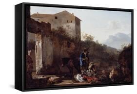 Landscape with a Goatherd, C.1650-Adam Pynacker-Framed Stretched Canvas