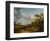 Landscape with a Gypsy Encampment-George Morland-Framed Giclee Print