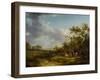 Landscape with a Gypsy Encampment-George Morland-Framed Giclee Print