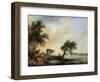 Landscape with a Herd, 18th Century-Jan Jansson-Framed Giclee Print