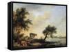 Landscape with a Herd, 18th Century-Jan Jansson-Framed Stretched Canvas