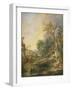 Landscape with a Hermit, 1742-Francois Boucher-Framed Giclee Print