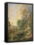 Landscape with a Hermit, 1742-Francois Boucher-Framed Stretched Canvas