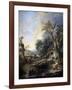 Landscape with a Hermit, 1742-François Boucher-Framed Giclee Print