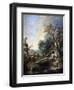 Landscape with a Hermit, 1742-François Boucher-Framed Giclee Print