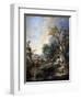 Landscape with a Hermit, 1742-François Boucher-Framed Giclee Print