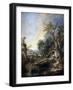 Landscape with a Hermit, 1742-François Boucher-Framed Giclee Print