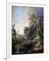 Landscape with a Hermit, 1742-François Boucher-Framed Giclee Print