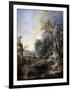 Landscape with a Hermit, 1742-François Boucher-Framed Giclee Print