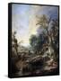 Landscape with a Hermit, 1742-François Boucher-Framed Stretched Canvas