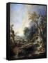 Landscape with a Hermit, 1742-François Boucher-Framed Stretched Canvas