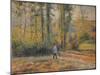 Landscape with a Hunter, Pontoise (Paysage À Pontoise Avec Un Chasseu), 1879-Camille Pissarro-Mounted Giclee Print