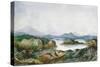 Landscape with a Lake (W/C on Paper)-George Sand-Stretched Canvas