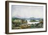 Landscape with a Lake (W/C on Paper)-George Sand-Framed Giclee Print