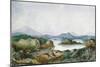 Landscape with a Lake (W/C on Paper)-George Sand-Mounted Giclee Print