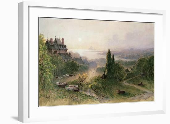 Landscape with a Large House-William Wyld-Framed Giclee Print