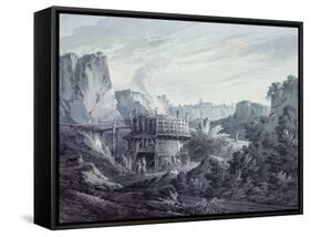 Landscape with a Lime Quarry-James Bourne-Framed Stretched Canvas