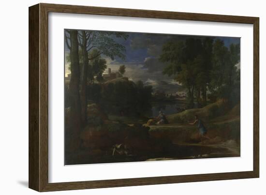 Landscape with a Man Killed by a Snake, 1648-Nicolas Poussin-Framed Giclee Print