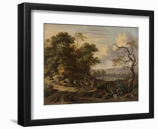 Landscape with a Man Riding a Donkey-Jan Wijnants-Framed Art Print