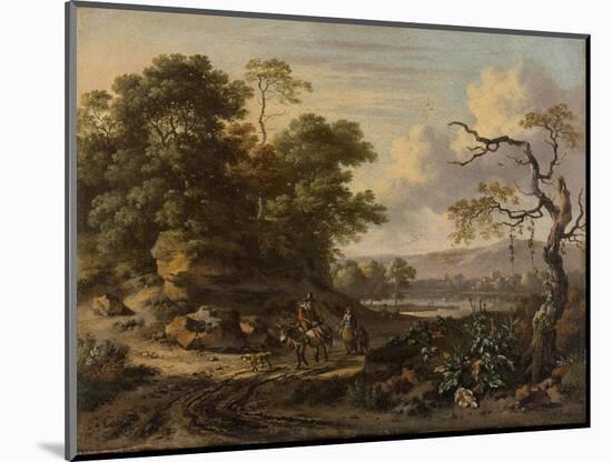 Landscape with a Man Riding a Donkey-Jan Wijnants-Mounted Art Print