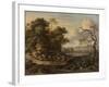 Landscape with a Man Riding a Donkey-Jan Wijnants-Framed Art Print