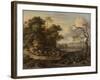 Landscape with a Man Riding a Donkey-Jan Wijnants-Framed Art Print