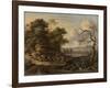 Landscape with a Man Riding a Donkey-Jan Wijnants-Framed Art Print