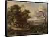 Landscape with a Man Riding a Donkey-Jan Wijnants-Framed Stretched Canvas