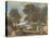 Landscape with a Man Washing His Feet at a Fountain-David Cox-Stretched Canvas