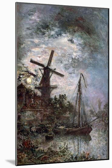 Landscape with a Mill, 1888-Johan Barthold Jongkind-Mounted Giclee Print