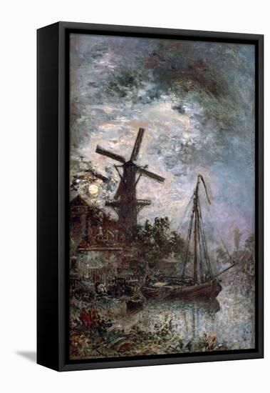 Landscape with a Mill, 1888-Johan Barthold Jongkind-Framed Stretched Canvas