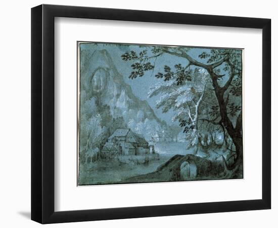 Landscape with a Mill by a Mountain Lake, C1610-C1620S-Adriaen van Stalbemt-Framed Giclee Print