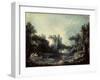 Landscape with a Pond, 1746-François Boucher-Framed Giclee Print